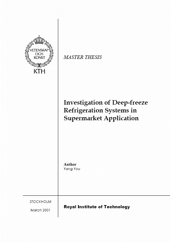 stockholm-royal-institute-of-technology-refrigeration-systems-supermarkets | HY-SAVE® Technologies