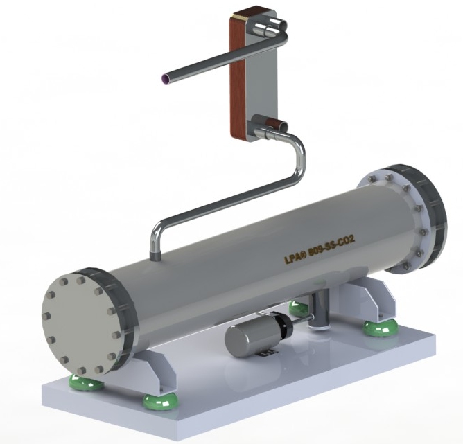 Co2-cascade-phx-liquid-receiver-with-LPA-pump-model-809-SS-Co2a | HY-SAVE® Technologies