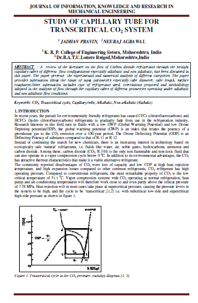 Study-of-Capillary-Tube-for-Transcritical-Co2-Systems | HY-SAVE® Technologies